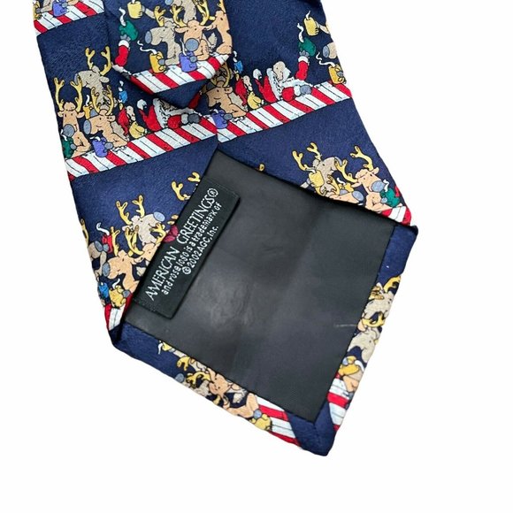 American Greetings Christmas Tie Santa & Reindeer - Picture 8 of 9